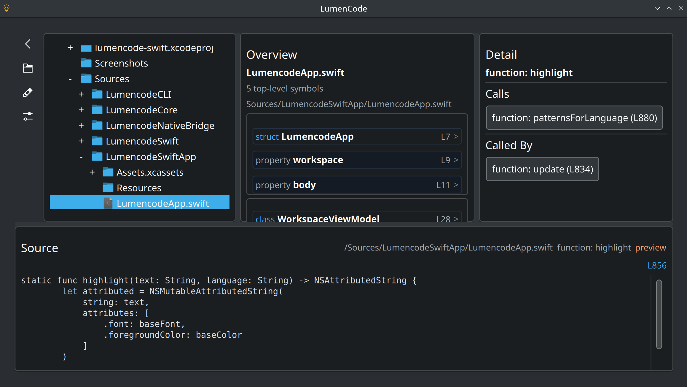 LumenCode Screenshot